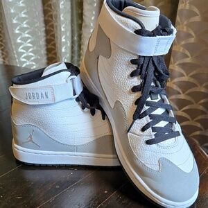 Jordan Sneakers. Air Jordan,  White, Wolf Grey, Men's size 11.5